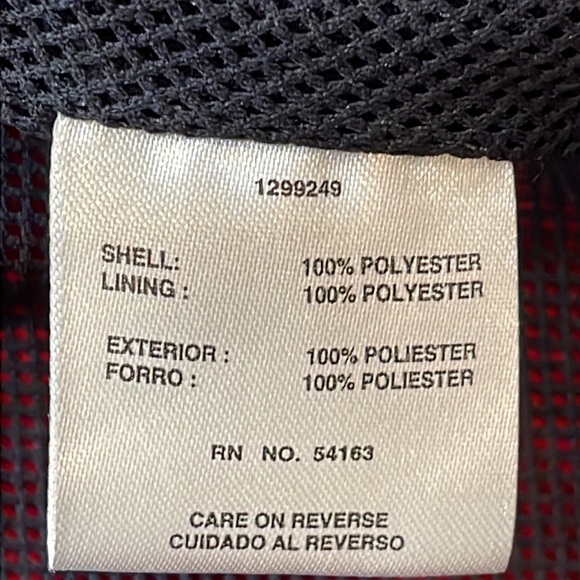 Tommy Hilfiger Woman’s Windbreaker with Hood Red Full Zipper Pockets Lightweight - Picture 12 of 16